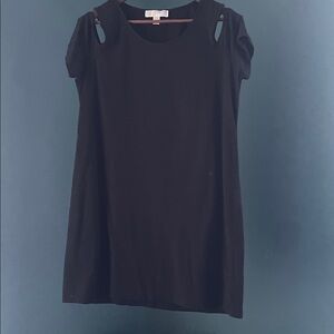 Michael Kors Black Jersey  dress with cold shoulders